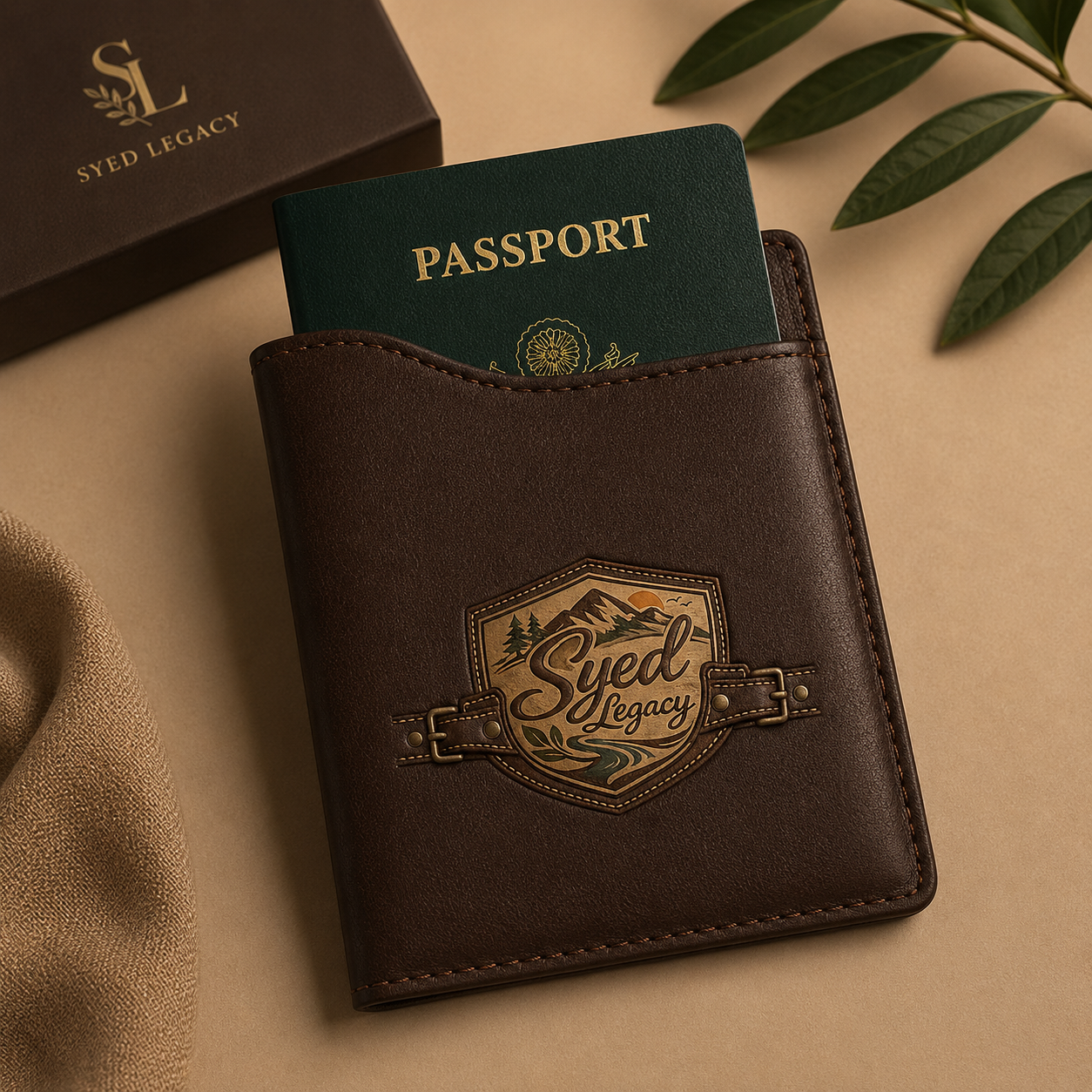 Syed Legacy Premium Leather Passport Holder – Travel Wallet
