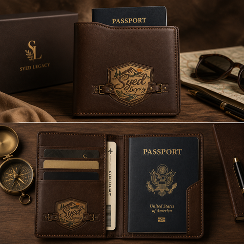 Syed Legacy Premium Leather Passport Holder – Travel Wallet